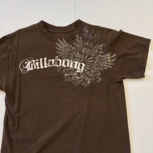 Y2K Billabong Brown Short Sleeve T-shirt Unisex Brown